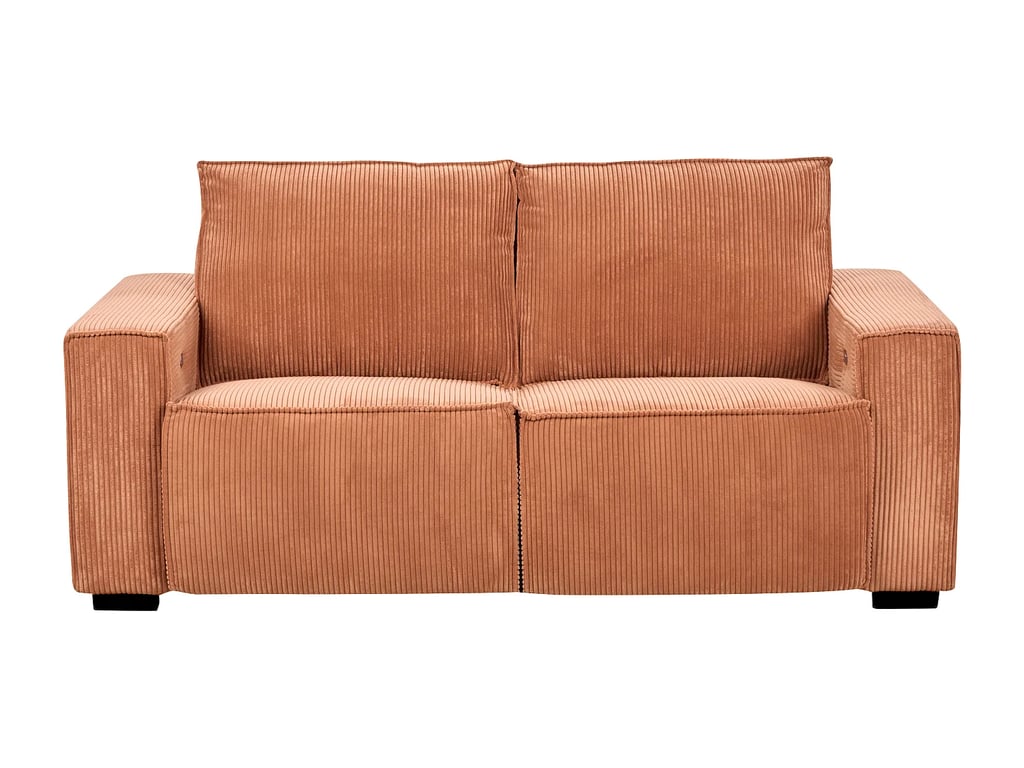 Nukari canapé 2 places velours côtelé orange relax électrique - Vue supplémentaire 3
