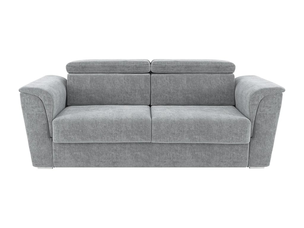 Rizora - Canapé convertible 4 places tissu texturé gris - Vue supplémentaire 2