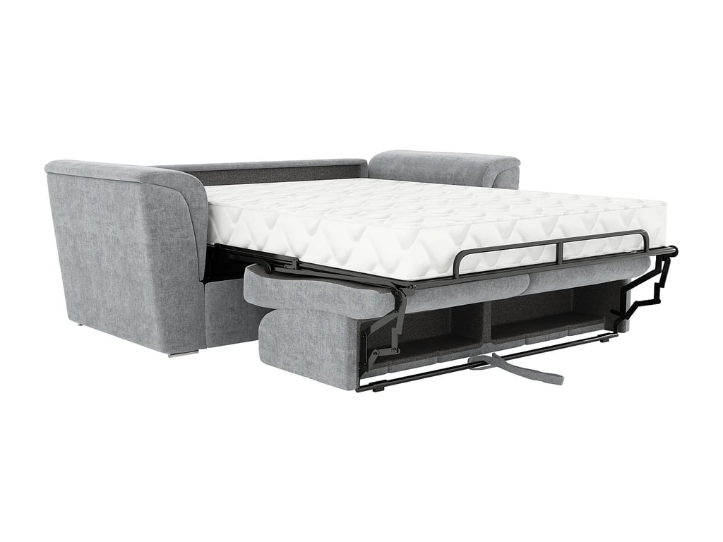 Rizora - Canapé convertible 4 places tissu texturé gris - Vue supplémentaire 3
