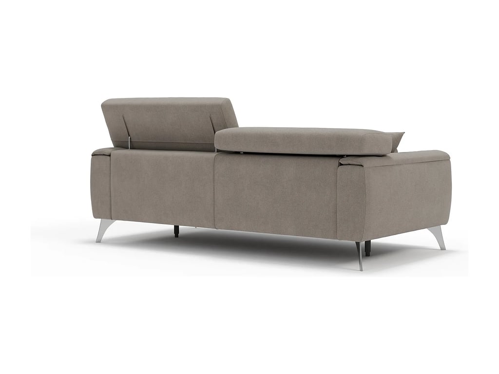 Caravaggio - Canapé 3 places microfibre beige assise coulissante - Vue supplémentaire 3