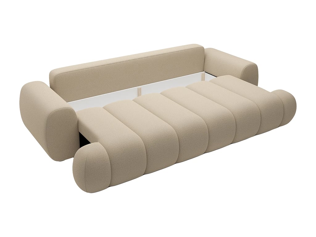 Fridora canapé convertible 4 places tissu beige - Vue supplémentaire 3