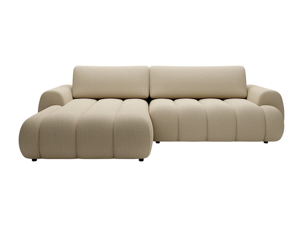 Fridora canapé d'angle convertible gauche 4 places tissu beige - Vue supplémentaire 2
