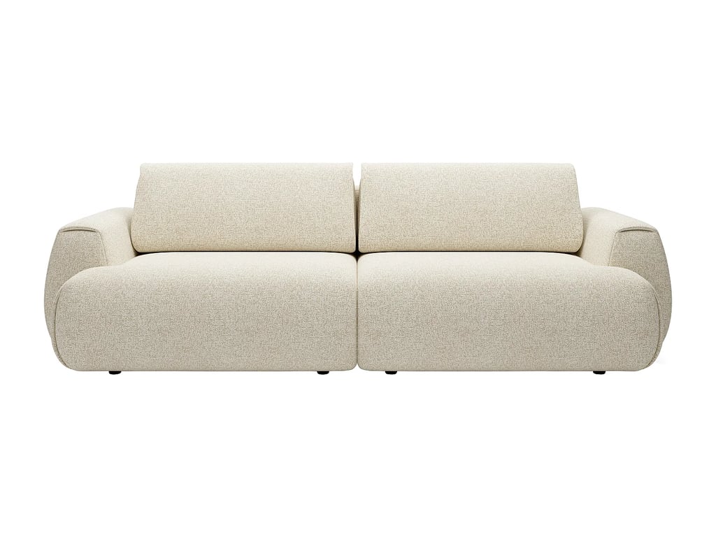 Monelia canapé convertible 4 places tissu chiné beige - Vue supplémentaire 1