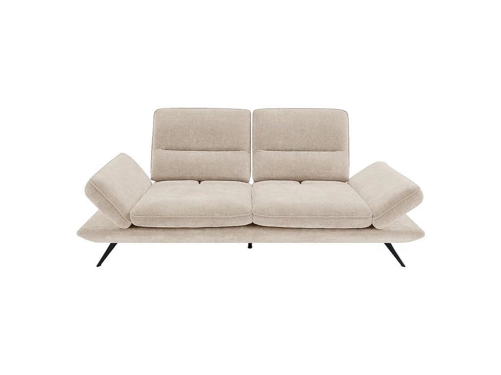 Ropio - Canapé 3 places tissu beige dossier avance-recule - Vue supplémentaire 1