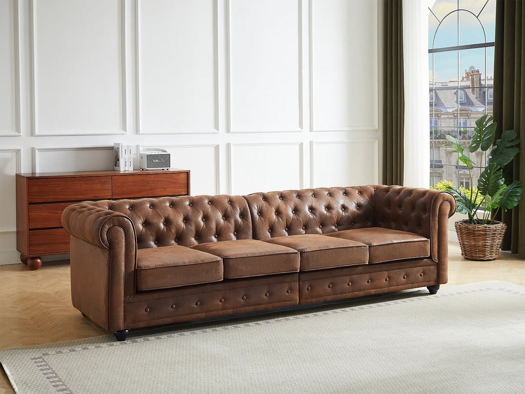 Produit similaire: Chesterfield canapé 4 places microfibre aspect cuir vieilli
