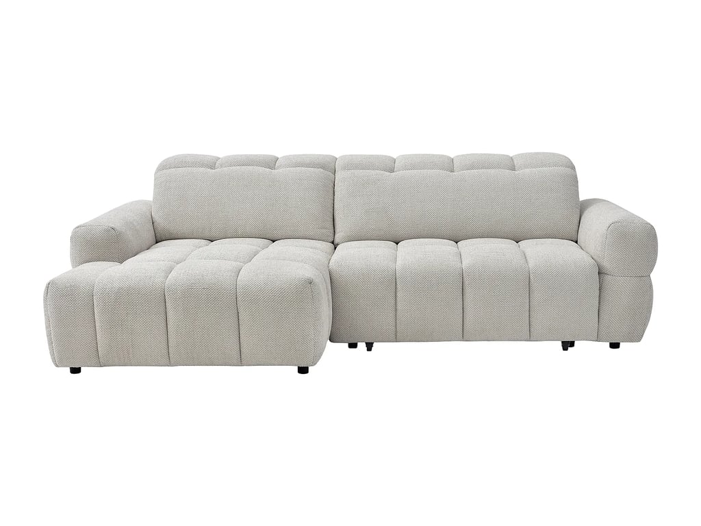 Cariala canapé d'angle gauche 4 places tissu beige relax électrique - Vue supplémentaire 2