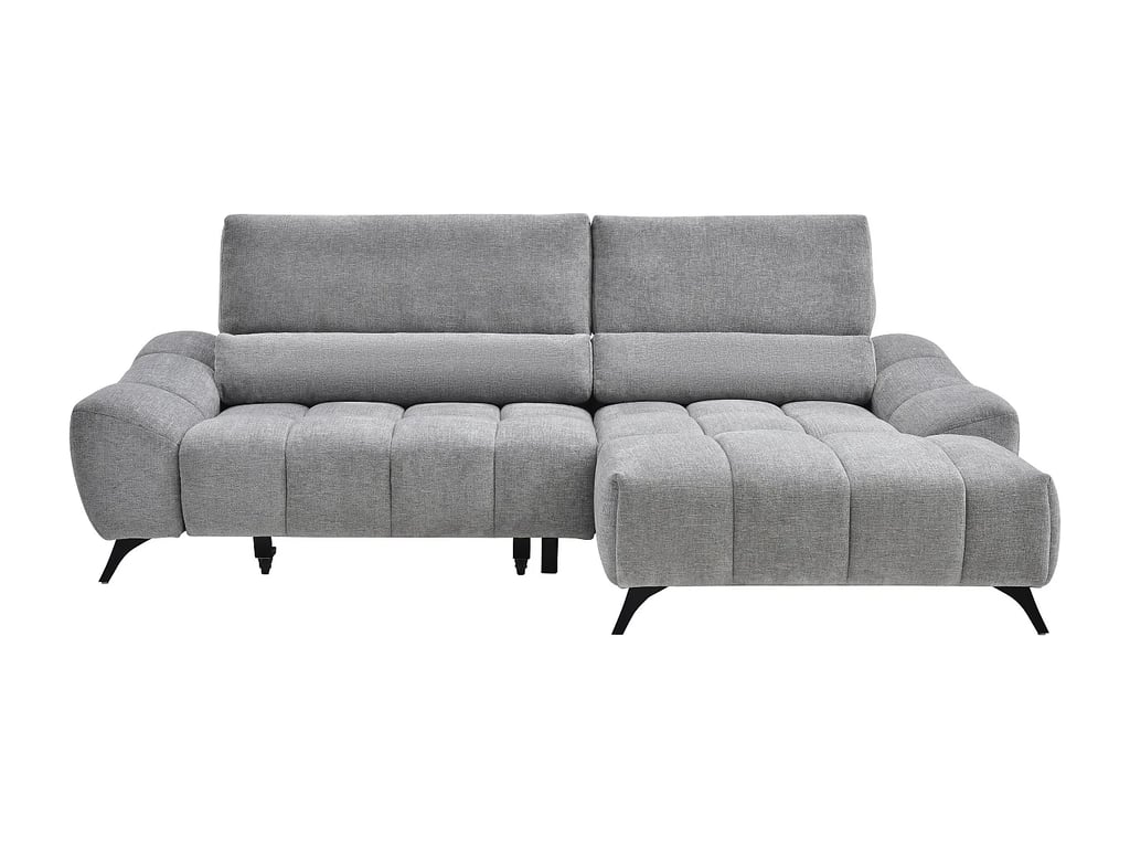 Elosia canapé d'angle droit 4 places tissu gris relax - Vue supplémentaire 3