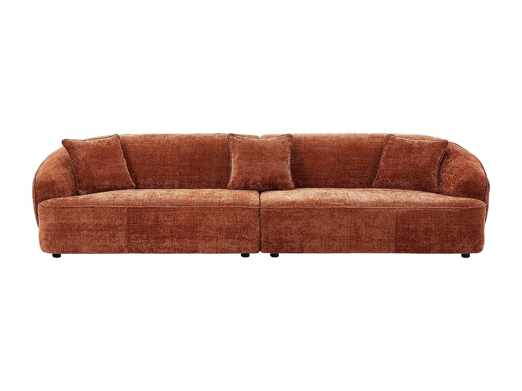 Zuliaka canapé 4 places tissu texturé terracotta - Vue supplémentaire 1