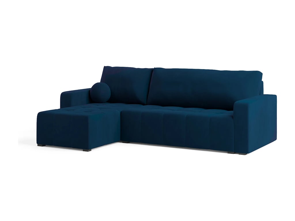 Volira canapé convertible 3 places tissu bouclette bleu - Vue supplémentaire 1
