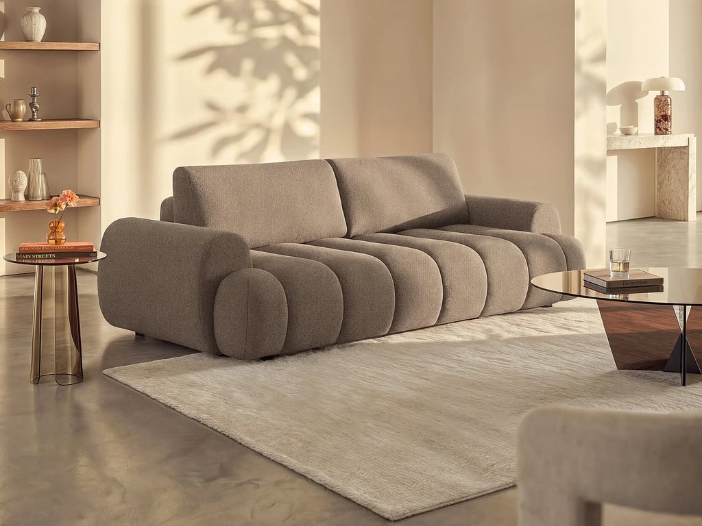 Produit similaire: Fridora canapé convertible 4 places tissu taupe