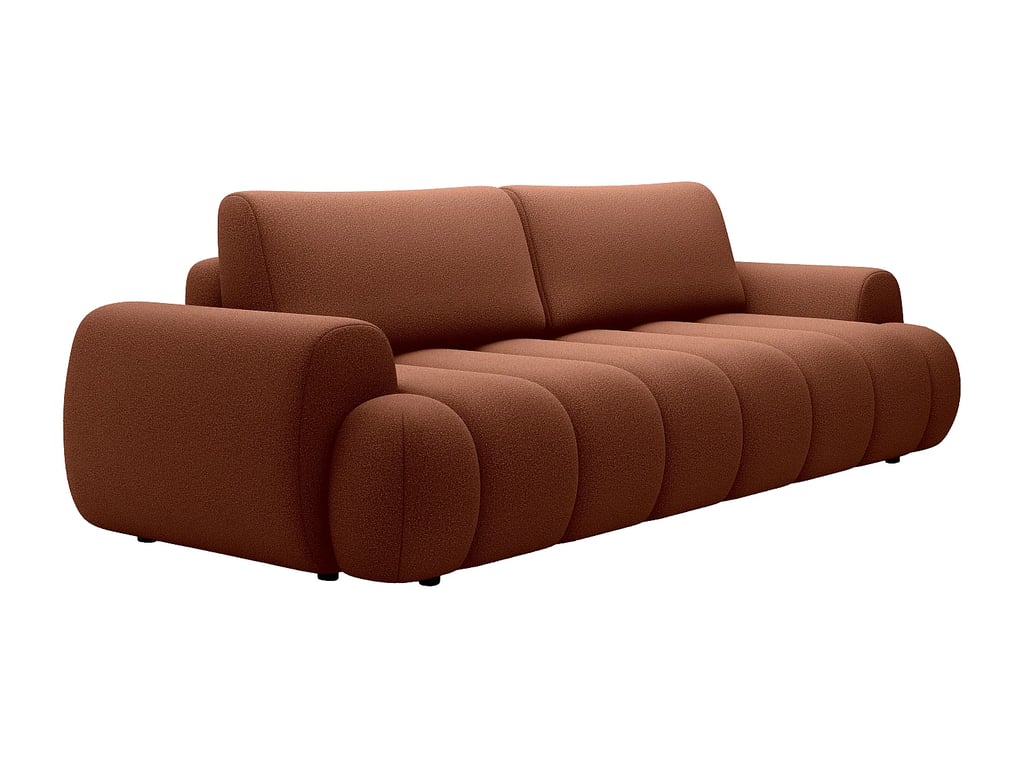 Fridora canapé convertible 4 places tissu terracotta - Vue supplémentaire 2