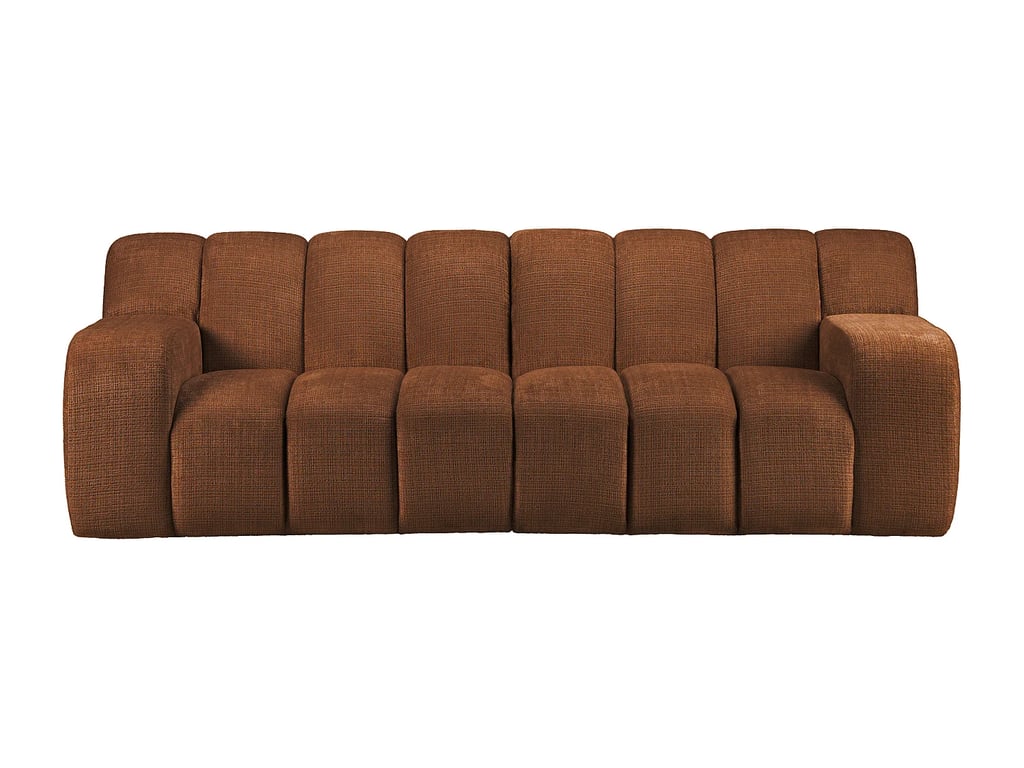 Beladon canapé 3 places tissu chenille terracotta - Vue supplémentaire 1