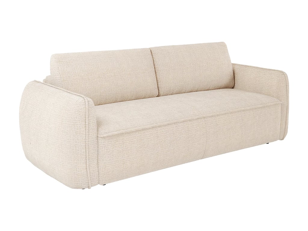 Selivo canapé convertible 3 places tissu chenille beige - Vue supplémentaire 3