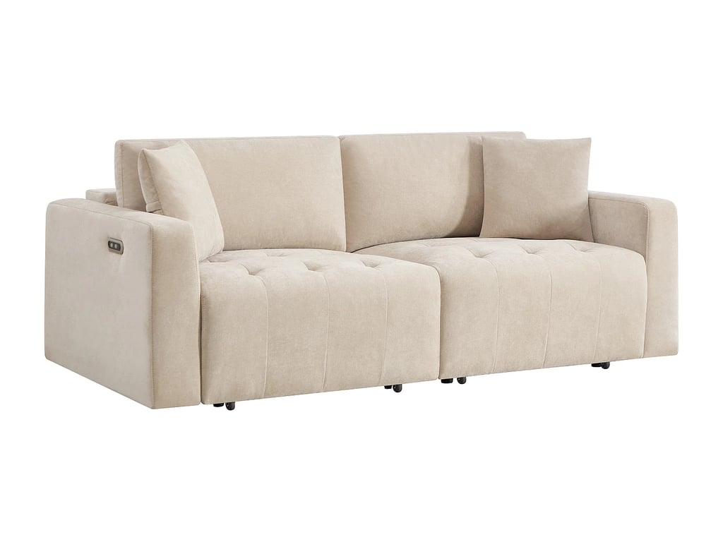 Dimarias canapé 3 places tissu beige relax électrique - Vue supplémentaire 2