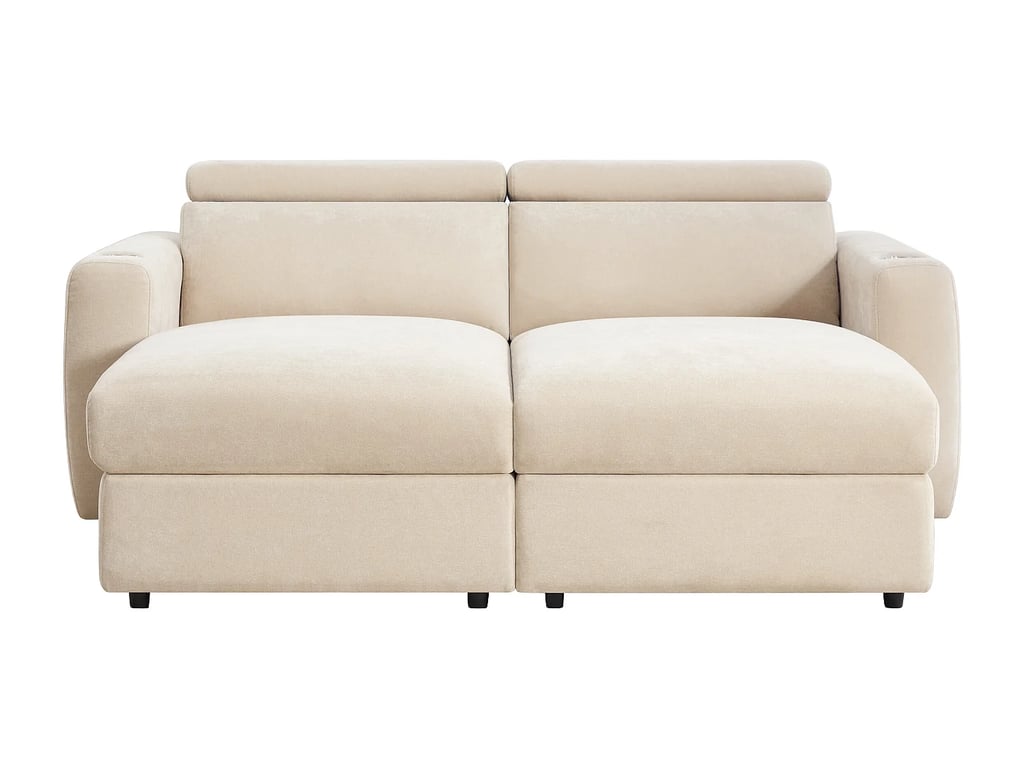 Beralda canapé 3 places tissu beige relax électrique - Vue supplémentaire 2
