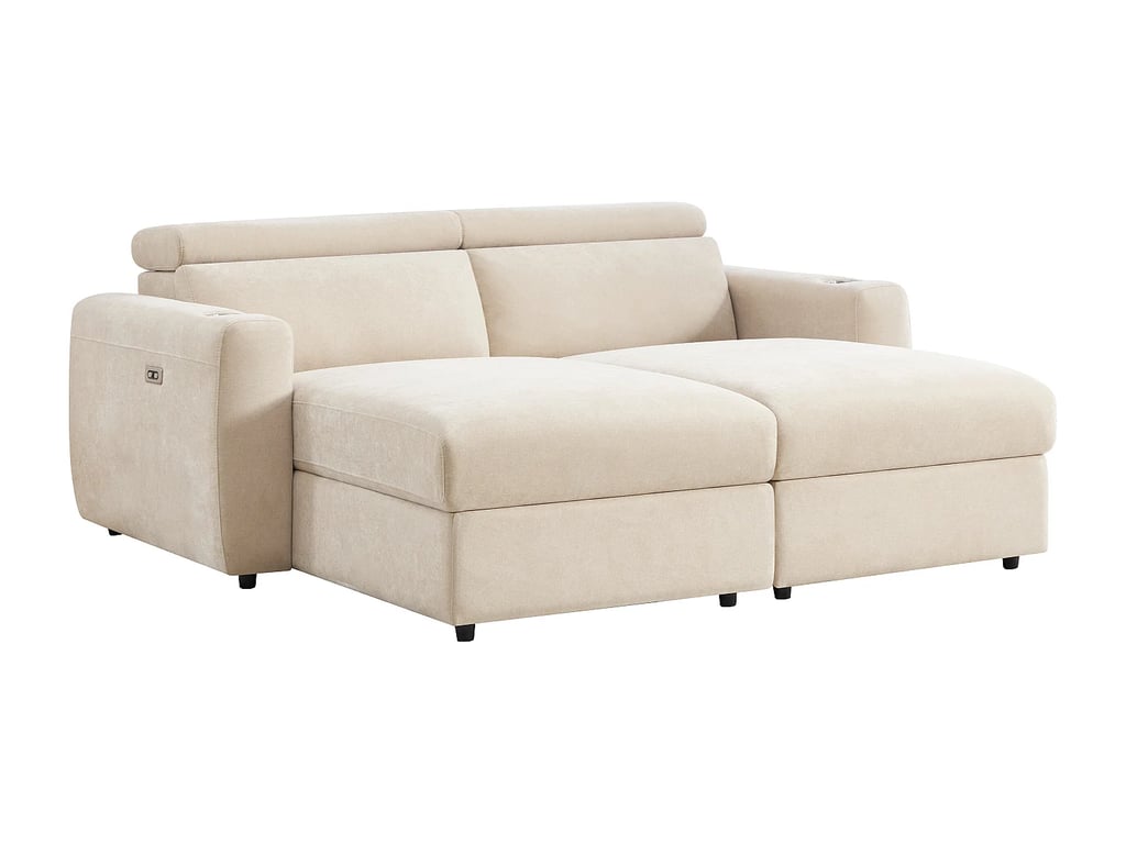 Beralda canapé 3 places tissu beige relax électrique - Vue supplémentaire 3