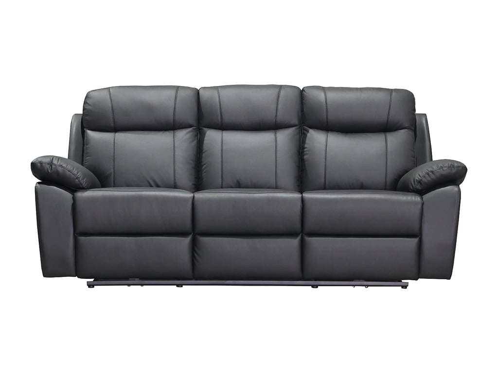 Vipino canapé 3 places cuir noir relax électrique - Vue supplémentaire 1