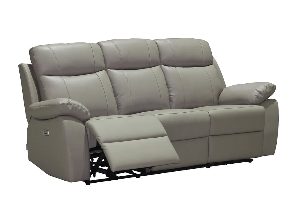 Vipino canapé 3 places cuir marron relax électrique - Vue supplémentaire 3