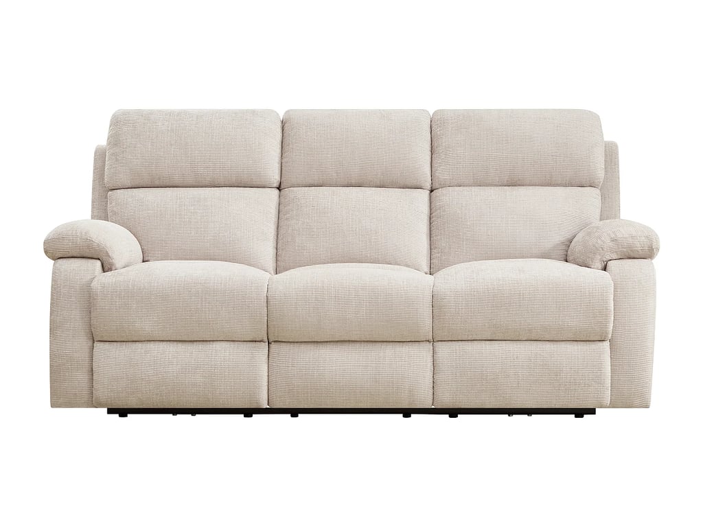 Koceni canapé 3 places chenille beige relax électrique - Vue supplémentaire 1