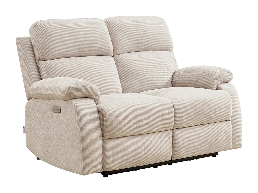 Koceni canapé 2 places chenille beige relax électrique - Vue supplémentaire 2