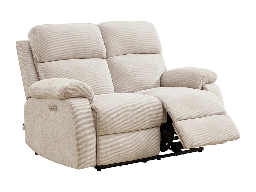 Koceni canapé 2 places chenille beige relax électrique - Vue supplémentaire 3