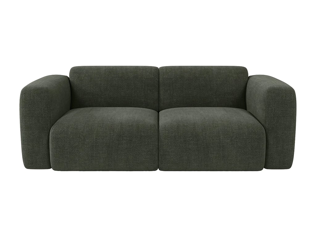 Pogni canapé 3 places tissu chiné vert - Vue supplémentaire 1