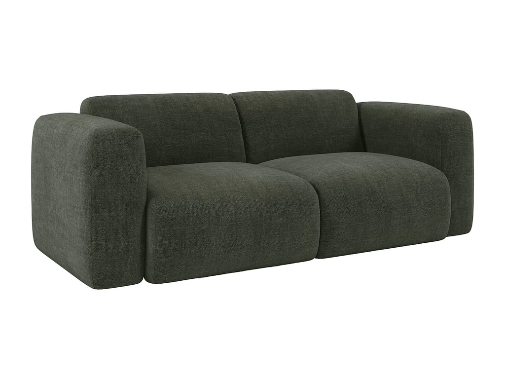 Pogni canapé 3 places tissu chiné vert - Vue supplémentaire 2