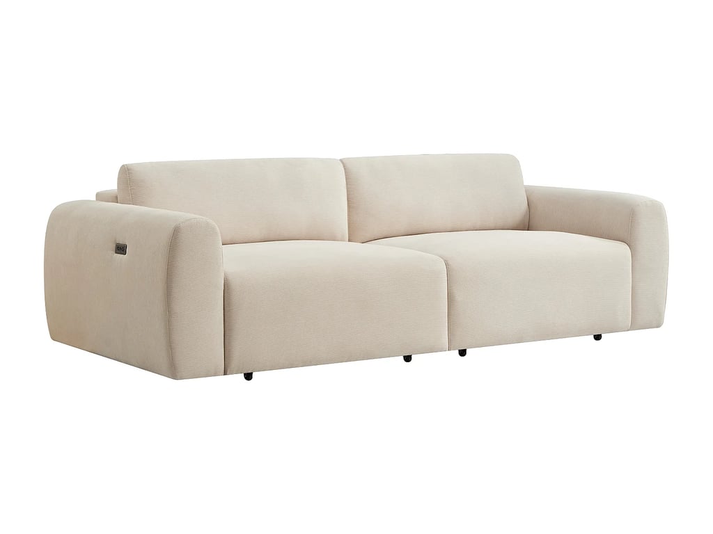 Pastaro canapé 4 places velours côtelé beige relax électrique - Vue supplémentaire 3