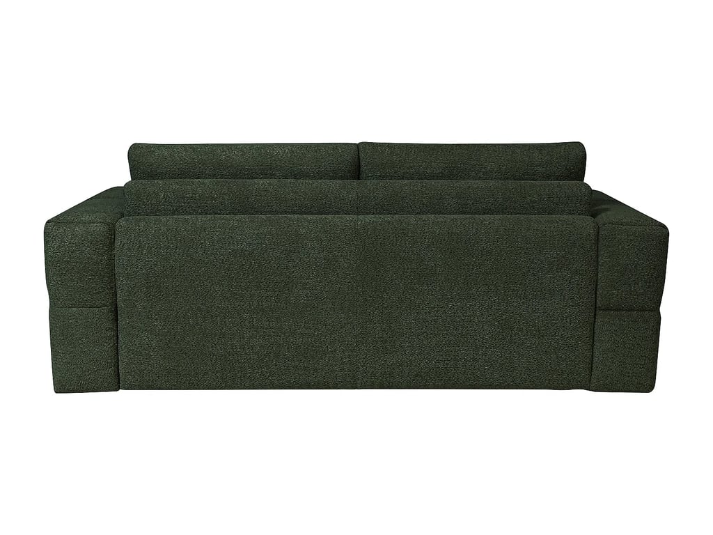 Issoro canapé convertible 4 places tissu bouclette vert matelas 13 cm - Vue supplémentaire 3
