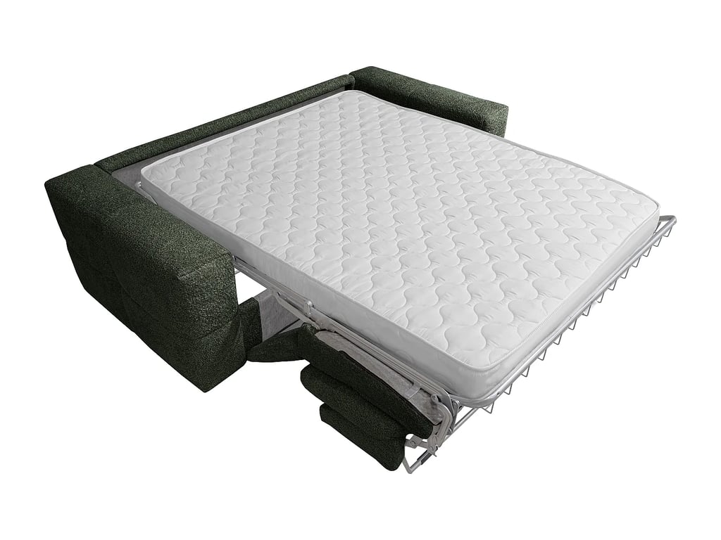 Issoro canapé convertible 4 places tissu bouclette vert - Vue supplémentaire 2