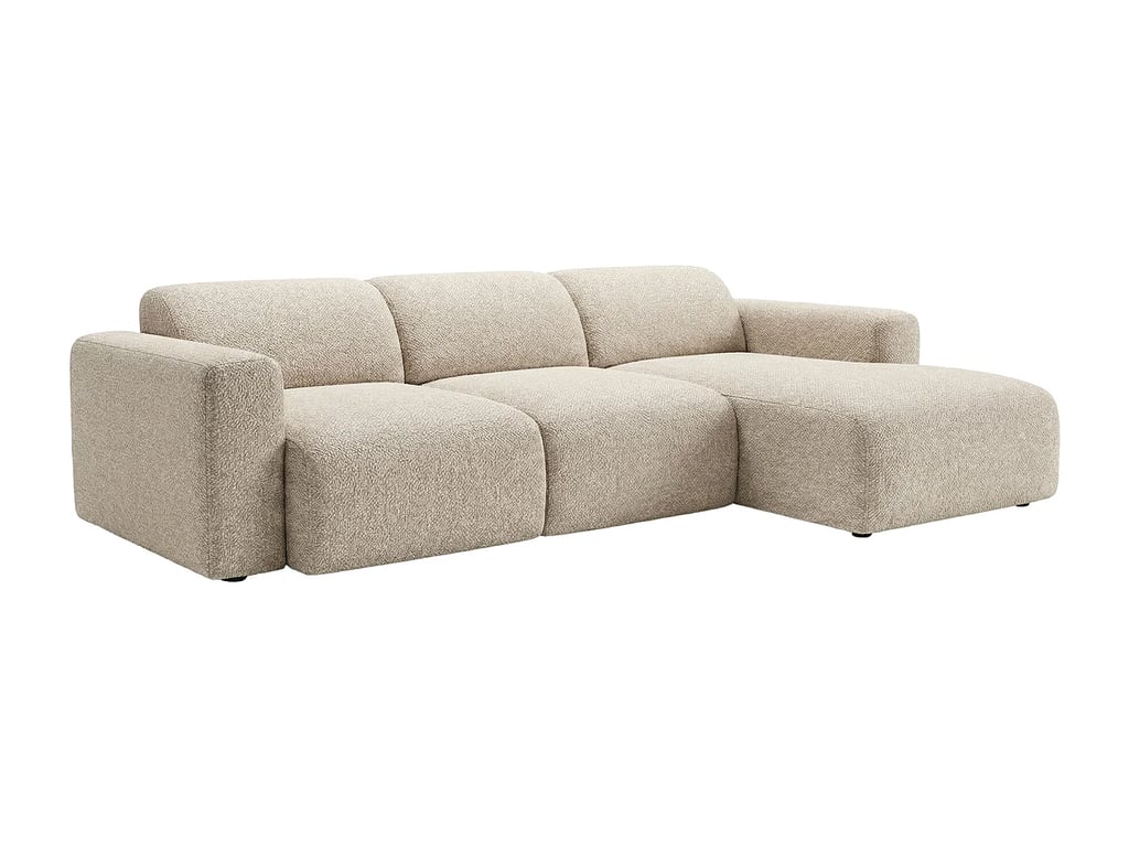 Pogni canapé d'angle droit 5 places tissu beige relax électrique - Vue supplémentaire 2