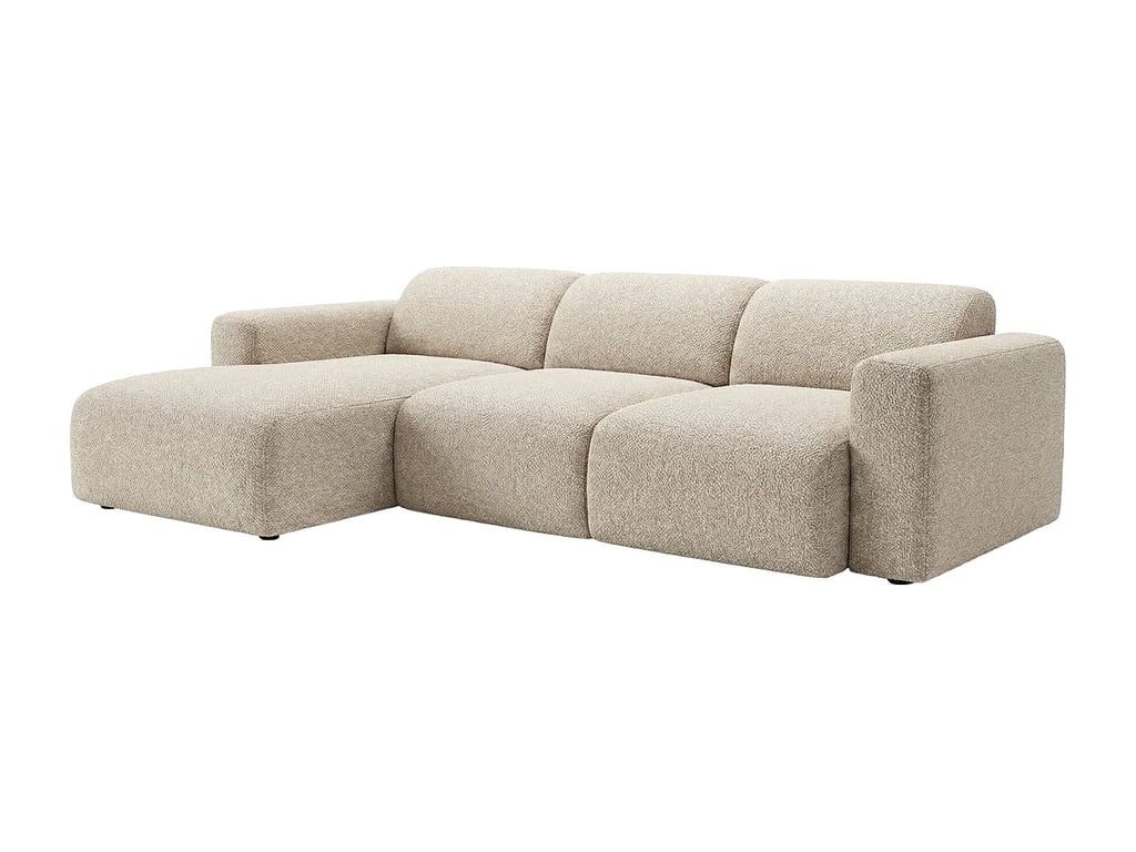 Pogni canapé d'angle gauche 5 places tissu beige relax électrique - Vue supplémentaire 1