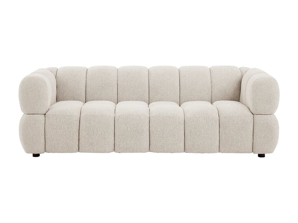 Pavira canapé 3 places tissu texturé beige - Vue supplémentaire 1
