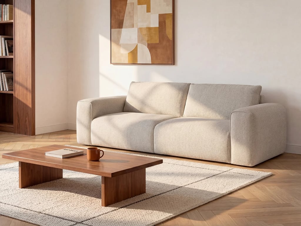 Produit similaire: Poglo canapé convertible 3 places tissu beige