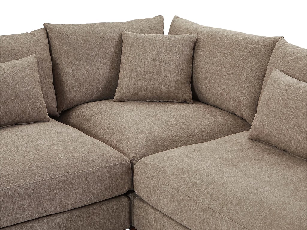 Sperone canapé d'angle réversible 6 places tissu taupe - Vue supplémentaire 3