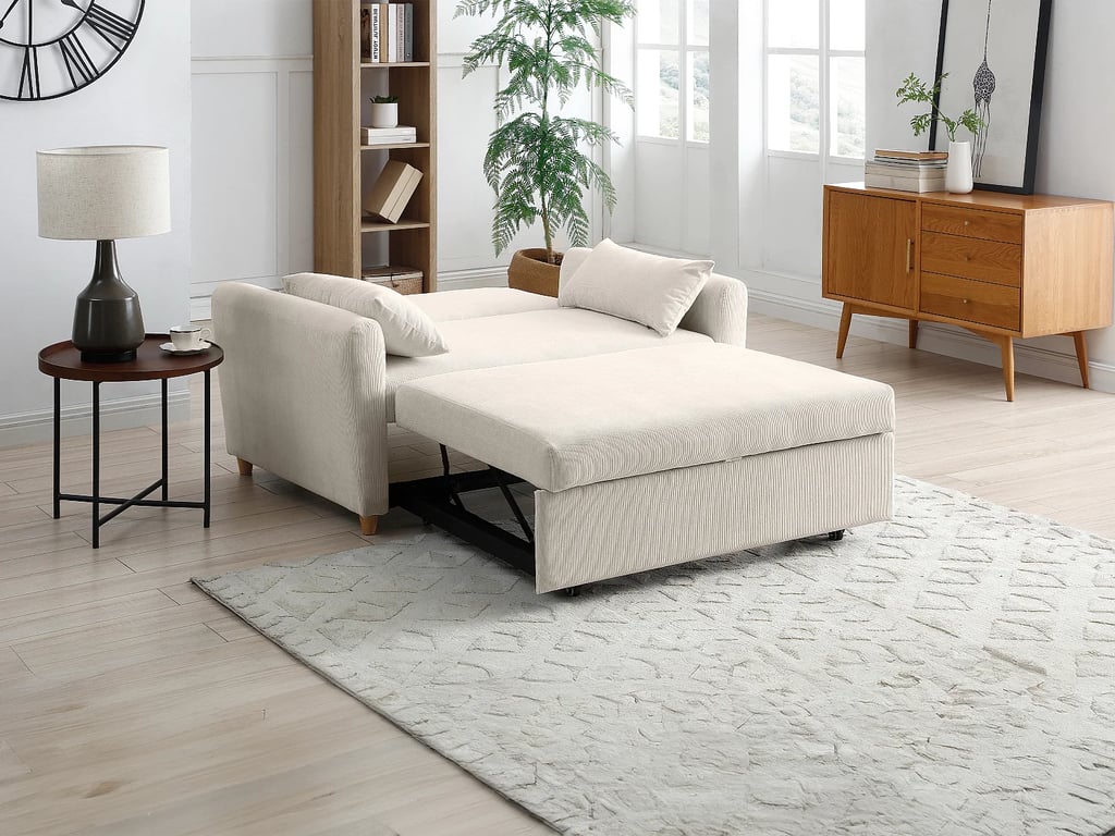 Ayla canapé convertible 2 places tissu beige - Vue supplémentaire 2