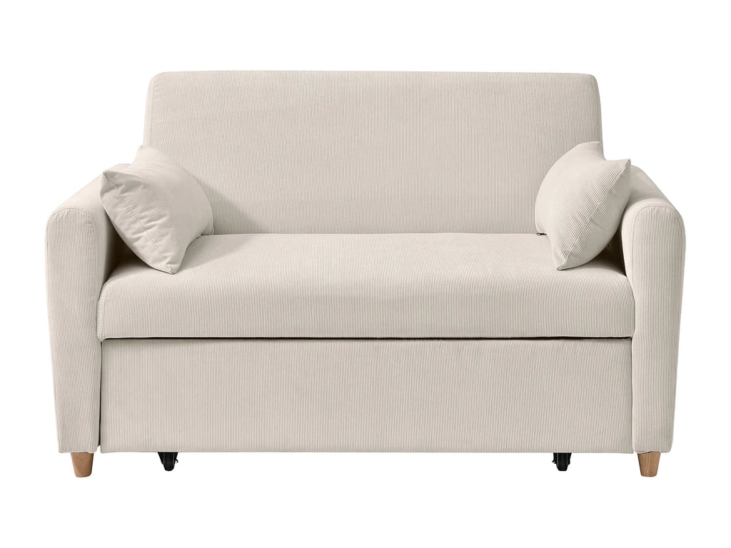 Ayla canapé convertible 2 places tissu beige - Vue supplémentaire 3