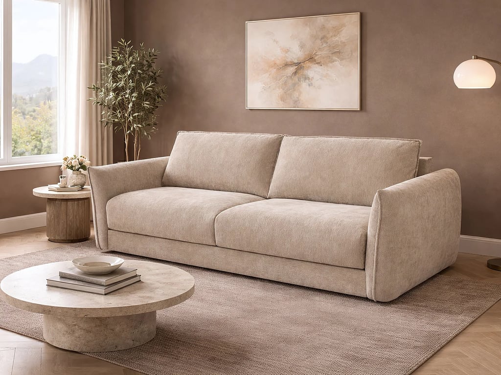 Produit similaire: Gabriza canapé convertible 3 places tissu texturé beige
