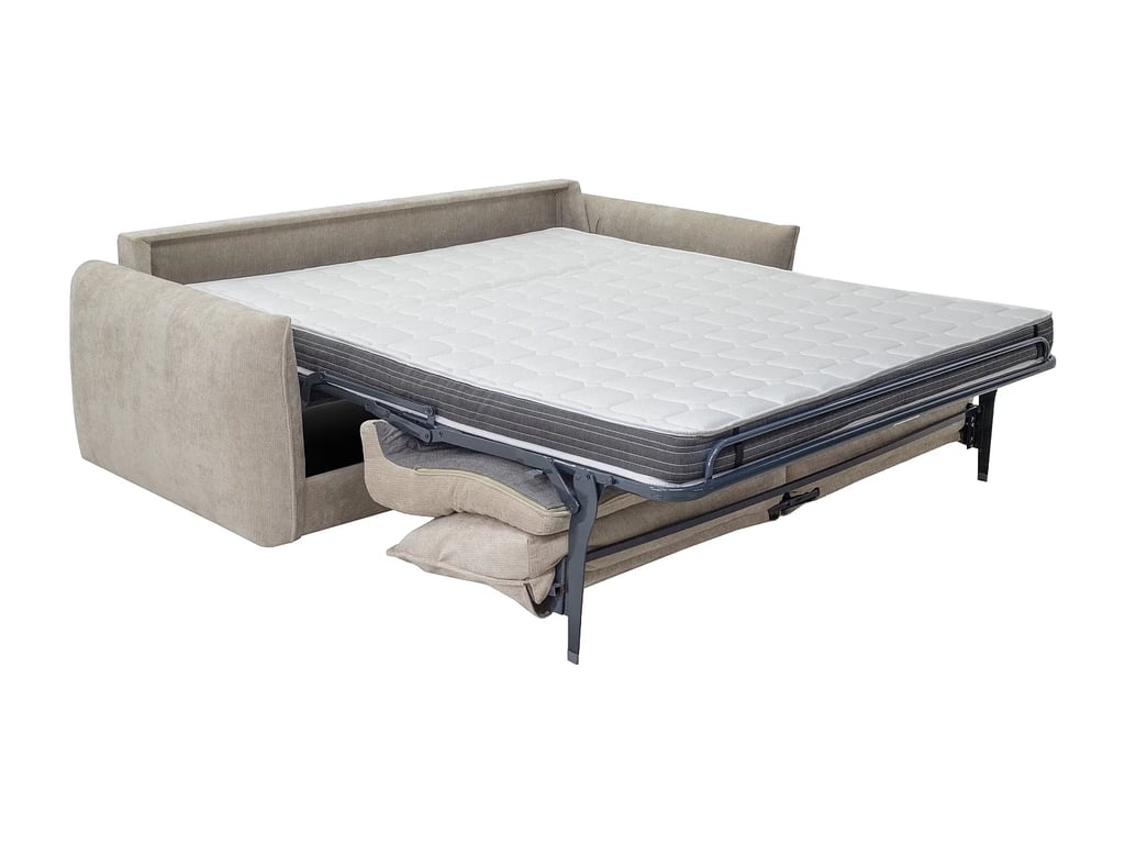 Gabriza canapé convertible 4 places tissu texturé beige - Vue supplémentaire 3