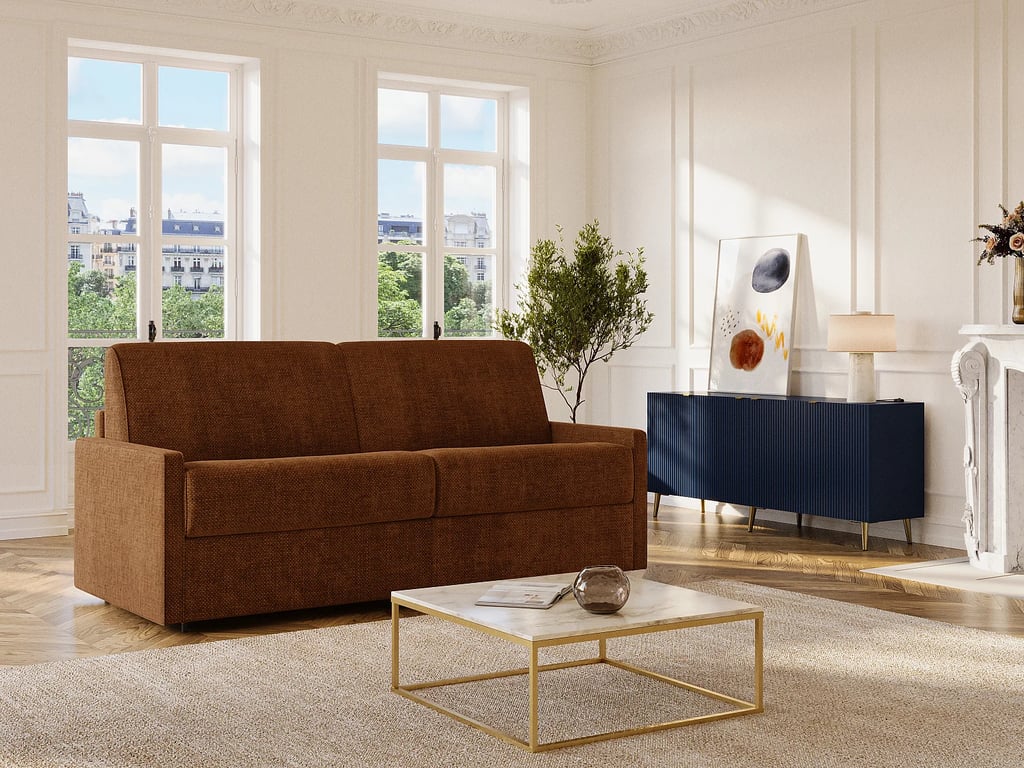 Produit similaire: Calife canapé convertible 3 places tissu terracotta