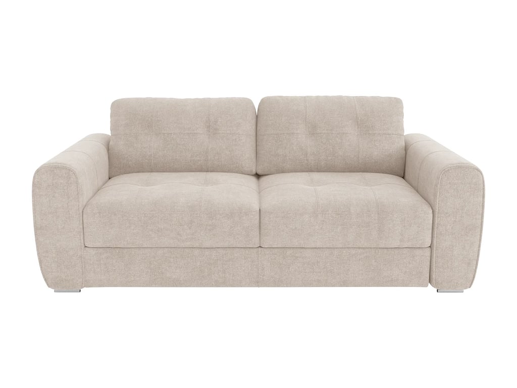 Bolipo canapé convertible 4 places tissu beige lattes larges - Vue supplémentaire 2