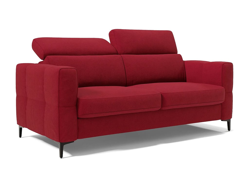 Gardenia Canapé convertible matelas H18 cm tissu imperméable T02 218 cm (mat. 160x197) Rouge