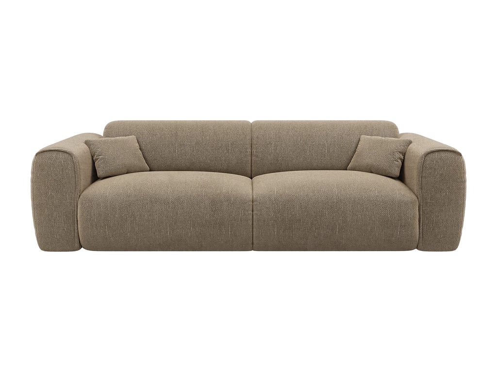 Pognia canapé convertible 4 places tissu texturé taupe - Vue supplémentaire 3
