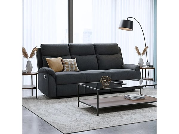 Eskil canapé 3 places microfibre gris relax