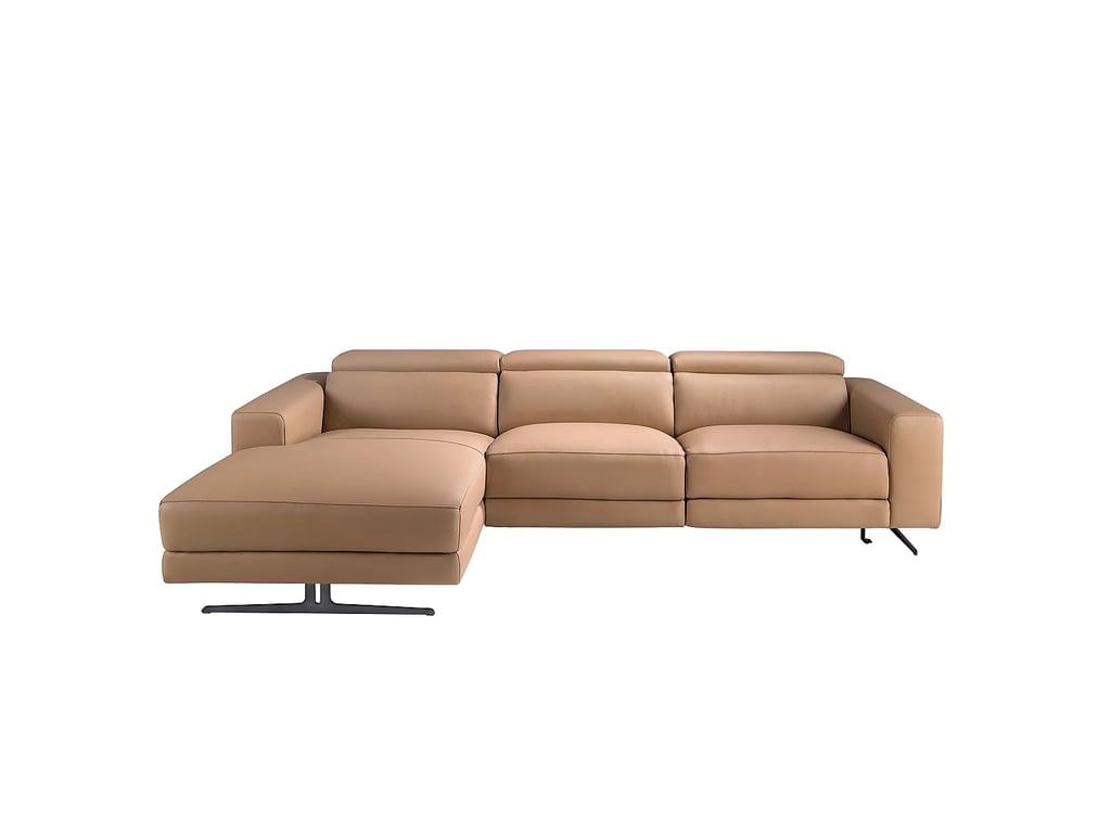 6286 canapé d'angle 5 places cuir marron relax électrique - Vue supplémentaire 2