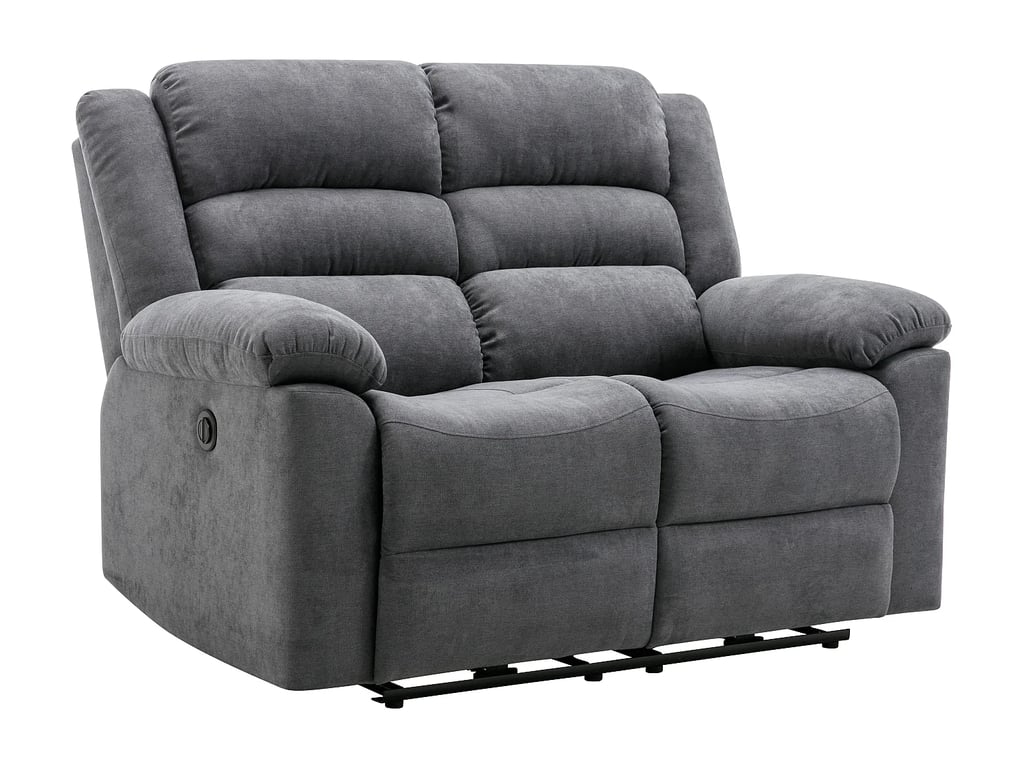 Burolo canapé 2 places tissu gris relax électrique - Vue supplémentaire 1
