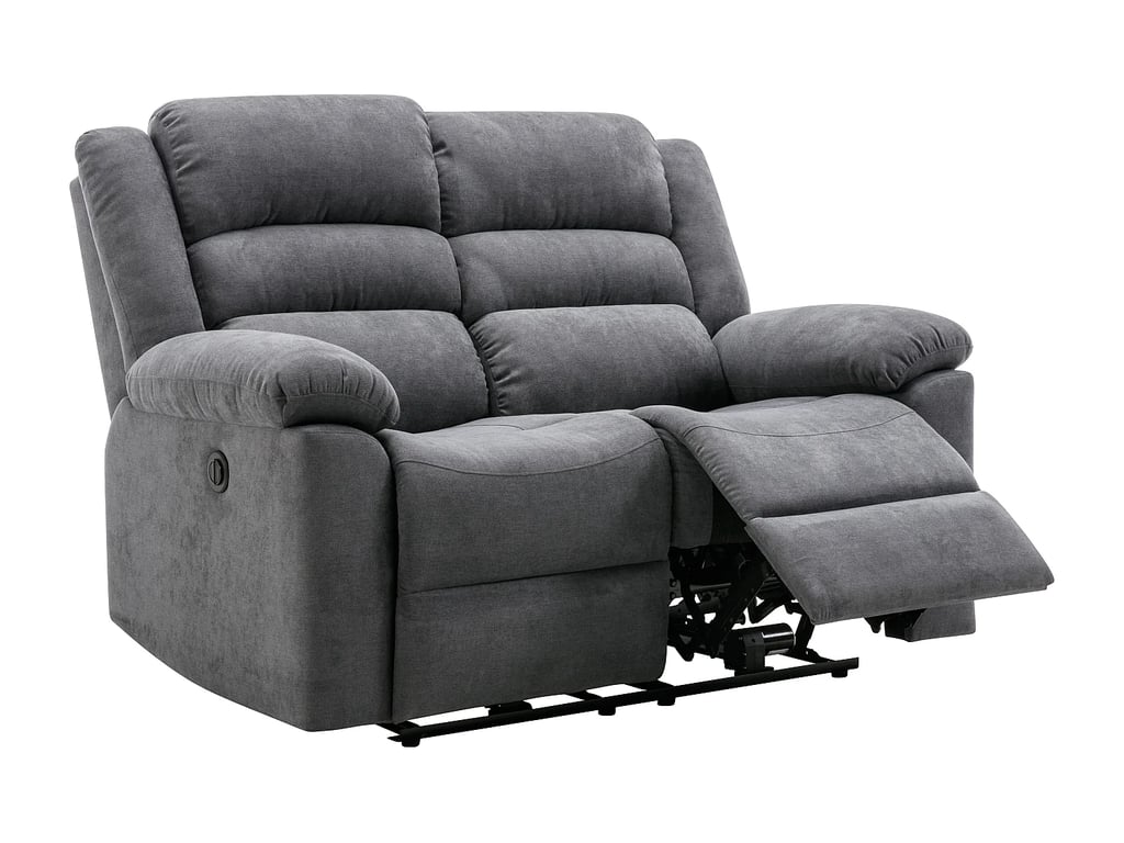 Burolo canapé 2 places tissu gris relax électrique - Vue supplémentaire 3