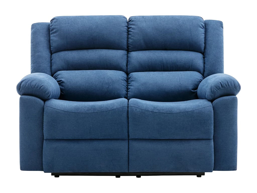 Burolo canapé 2 places tissu bleu relax électrique - Vue supplémentaire 2