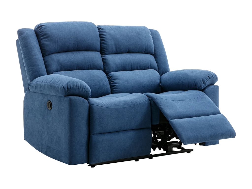 Burolo canapé 2 places tissu bleu relax électrique - Vue supplémentaire 3