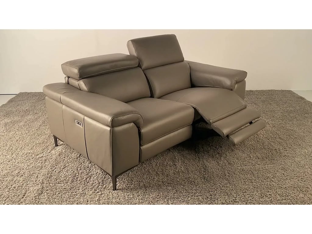 6121 canapé 2 places cuir beige relax électrique - Vue supplémentaire 1
